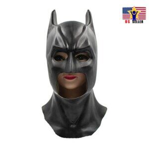 Batman Dark Knight Costume Latex Rubber Head Man Horror Scary Mask Hallo…